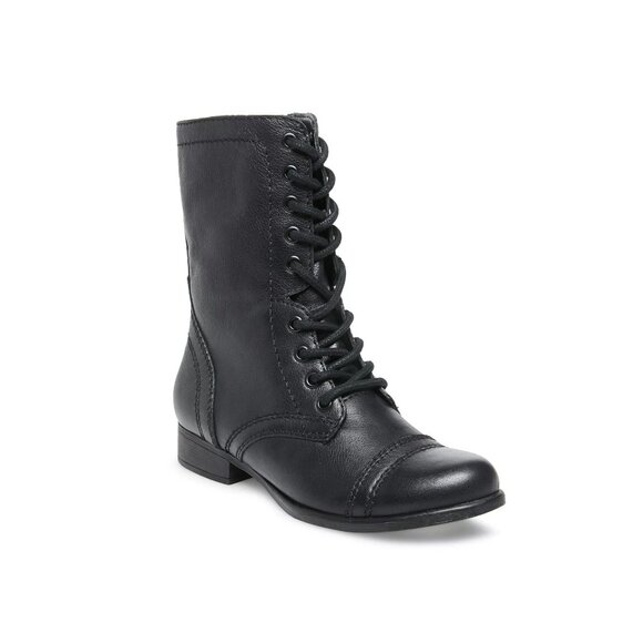 Steve Madden Other - Steve Madden Mens Troopah Round Toe Comfortable Leather Boot Black Size 10.5 NIB